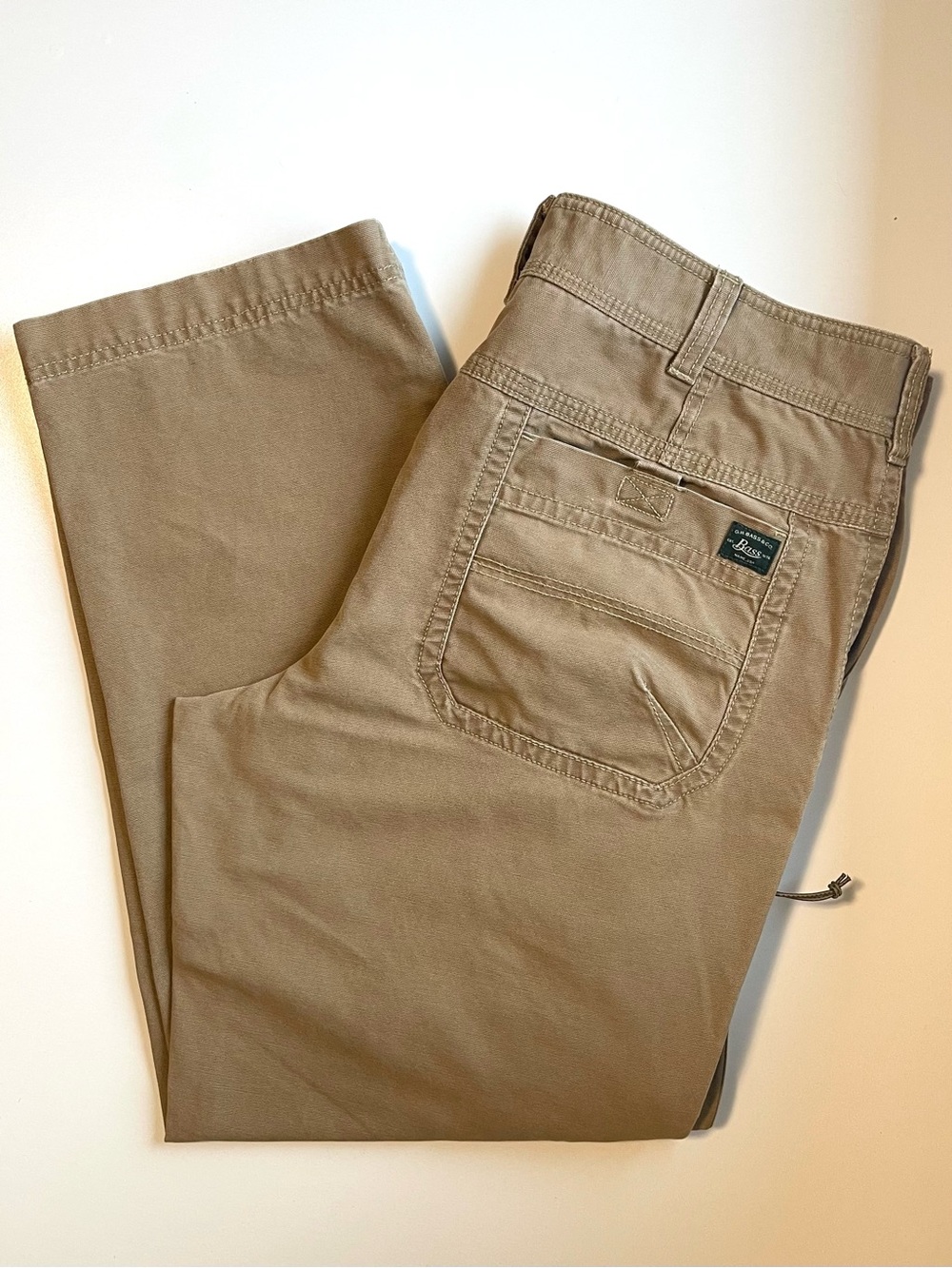 G. H. Bass & Co. Utility Workwear Pants - Khaki Canvas Cargo - Size 38 | 30